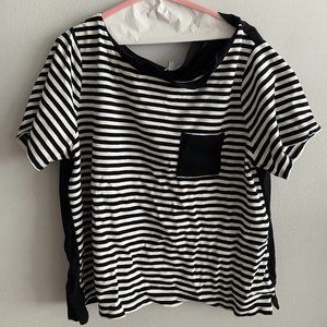 Old Navy Women's Black and White Combo Multi-Pattern Shirt
